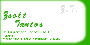 zsolt tantos business card